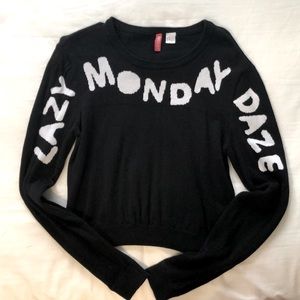 H&M Black cropped Sweater, Size S